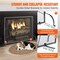 Iron Mesh Fireplace Screen 35.6 in Ember Guard Hearth Screen Black
